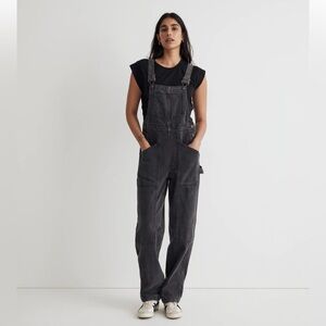 Madewell Denim Oversized Carpenter Overalls in Hartwell Wash